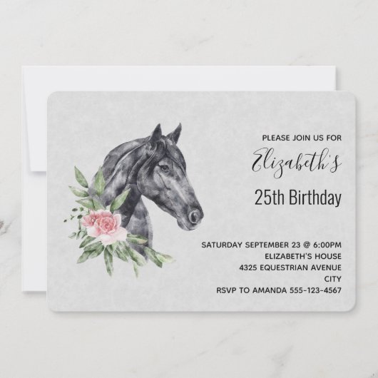 Portret Waterverf Birthday Kaart (Voorkant)