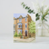 portret waterverf briefkaart (Staand voorkant)