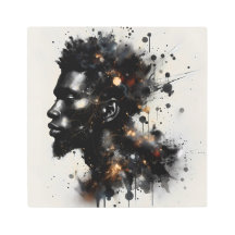 Portret: Waterverf en Ink Splash Art