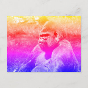 Portret westerne laaglandgorilla briefkaart