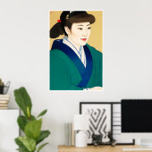 Portret - Woodblock Art Print (Thuiskantoor)