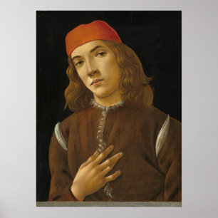 Portret Youth - Sandro Botticelli Fine Art Poster