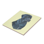 portret zwarte labrador hond tegeltje (Zijkant)