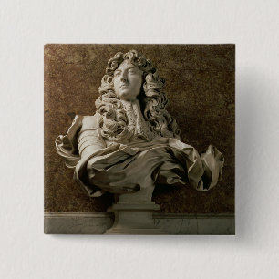 Portretbuis van Louis XIV (1638-1715), 1665, (mar Vierkante Button 5,1 Cm