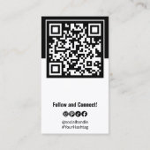 Portretfoto Sociaal Zwart & Wit Visitekaartje (Achterkant)