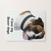 Portretfoto van Boxer-hond Legpuzzel (Horizontaal)
