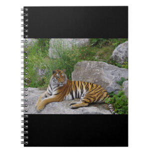 Portretfoto van een Siberische tijger Notitieboek
