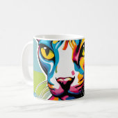 Portretkat Sphynx Pop Art Koffiemok (Voorkant links)