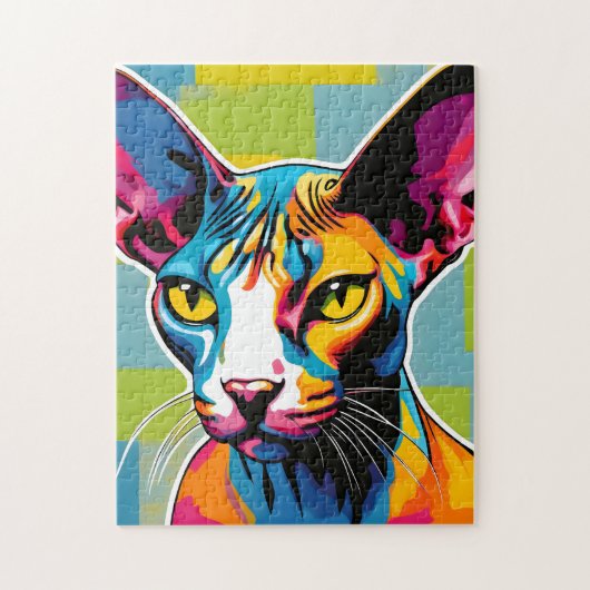 Portretkat Sphynx Pop Art Legpuzzel (Verticaal)