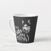 Portretkop Siberian Husky met blauwe ogen T-Shir