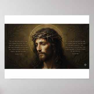 Portretposter Jezus Christus | Christelijke Muurku Poster