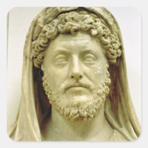 Portretstoet van Marcus Aurelius Vierkante Sticker