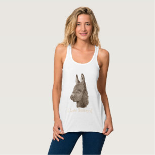 Portrettekening van schattige ezel schattige ezel tanktop