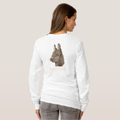 Portrettekening van schattige ezel t-shirt (Achterkant volledig)