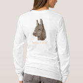 Portrettekening van schattige ezel t-shirt (Achterkant)