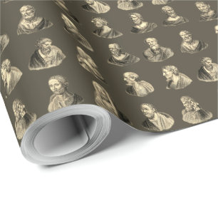 Portretten Patroon van oude filosofen Cadeaupapier