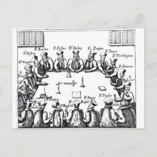 Portretten van de jezuïeten en priesters briefkaart