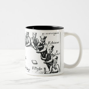 Portretten van de jezuïeten en priesters tweekleurige koffiemok