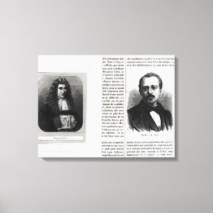 Portretten van Denis Papin en Etienne Lenoir Canvas Afdruk