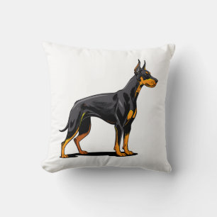 Portretten van een kop Dobermann-hond vooraanzicht Kussen
