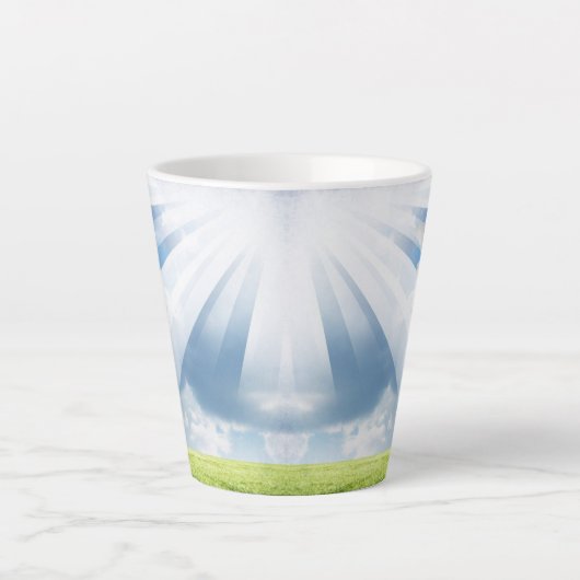 Portretten van genade latte mok (Voorkant)