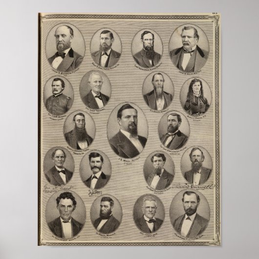 Portretten van John S Bender, Ancil B Ball Poster (Voorkant)