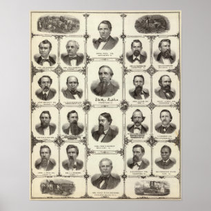 Portretten van Orval Pool, J McKee Peeples Poster