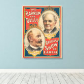 Portretten van P.T. Barnum en J.A. Bailey Canvas Afdruk (Insitu (Houten vloer))