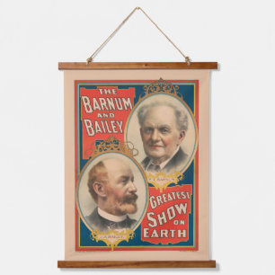 Portretten van P.T. Barnum en J.A. Bailey Hangend Wandkleed