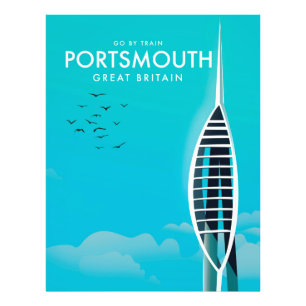 Portsmouth Grote Britse Vakantieposter Foto Afdruk