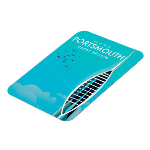 Portsmouth Grote Britse Vakantieposter Magneet
