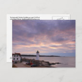 Portsmouth Harbour Lighthouse Uitzicht van Fort Briefkaart (Voorkant / Achterkant)