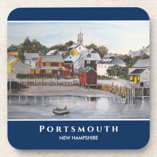 Portsmouth Harbour New Hampshire USA Painting Bier Onderzetter
