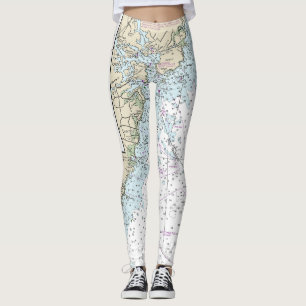 Portsmouth naar Cape Ann Nautische Grafiek 13278 Leggings