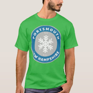 Portsmouth New Hampshire NE Winter Snowflake T-shirt