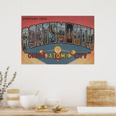 Portsmouth, Ohio - Large Letter Scenes Poster (Keuken)