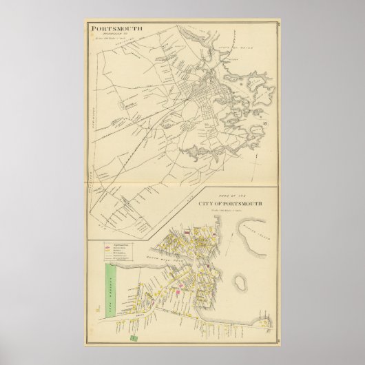 Portsmouth, stad Portsmouth Poster (Voorkant)