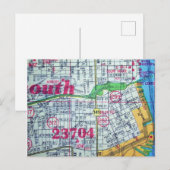 Portsmouth, VA Carte Vintage (Devant / Derrière)