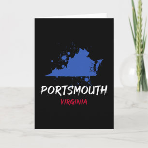 Portsmouth Virginia Va verfspatten vakantie souven Kaart