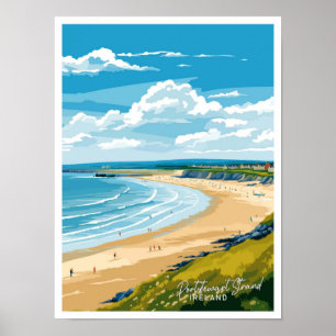 Portstewart Strand Ierland Reizen illustratie Poster