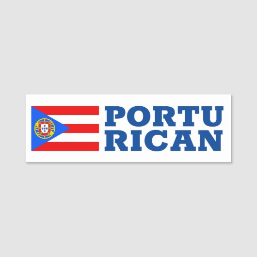 Portu-Ricaans Naamplaatje (Voorkant)