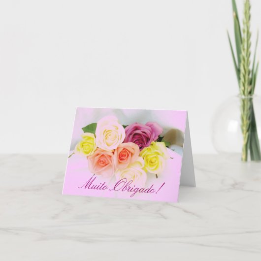 Portugais : Bouquet rose de Merci (Devant)