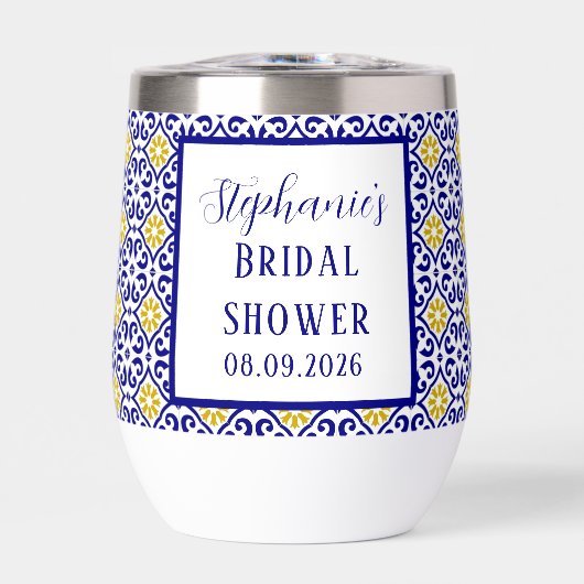 Portugais Carreaux Bleu Méditerranée Douche nuptia (Avant)