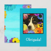 Portugais : Carte de remerciements/Obrigada ! (Devant / Derrière)