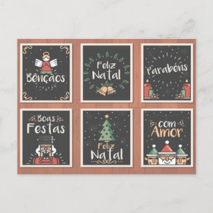 PORTUGAIS FELIZ NATAL CHRISTMAS CARTE SET