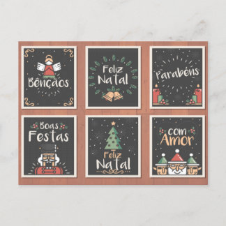 PORTUGAIS FELIZ NATAL CHRISTMAS CARTE SET