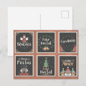 PORTUGAIS FELIZ NATAL CHRISTMAS CARTE SET (Devant / Derrière)
