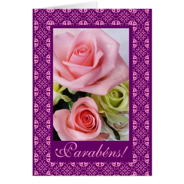 Portugais : Parabens ! - rosas (Devant)