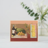 Portugal 1880s met kaart en fruit (Staand voorkant)