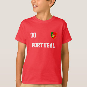 Portugal Aangepaste naam en nummer Football Jersey T-shirt